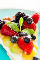 cake with fresh berries