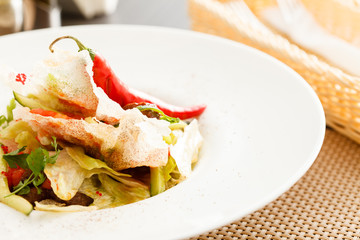 salad with meat