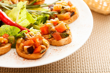 bruschetta with vegetables