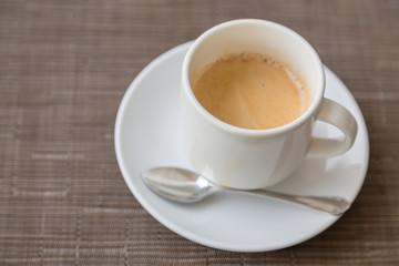 Coffee in white cup