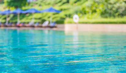 Fototapeta na wymiar Swimming pool rippled water