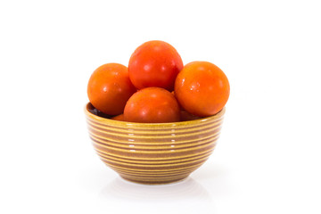 Red tomatoes fresh from the farm