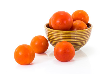 Red tomatoes fresh from the farm