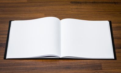Blank catalog, magazines,book mock up on wood background