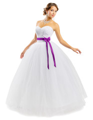 Fototapeta premium Young girl in white dress