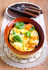 Courgette and eggplant cheese bake