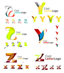 Letter business emblem collection