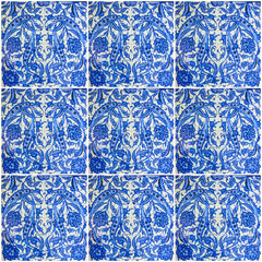 ornamental oriental background. Blue ceramic tile Turkish