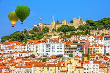 Lisbon fortress of Saint George view, Portugal