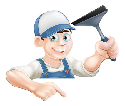 Pointing Window Cleaner