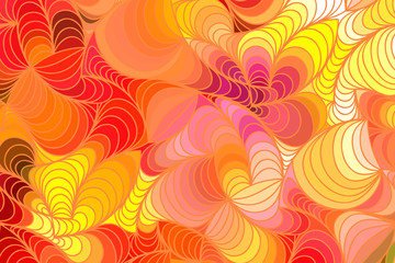 Vector floral background of hand drawn lines
