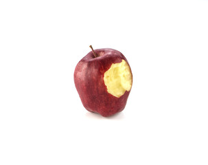 Red Apple on white background.
