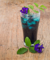 Butterfly pea water.