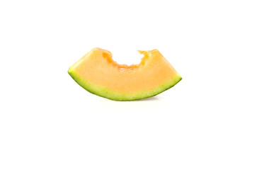 Melon orange on a white background.