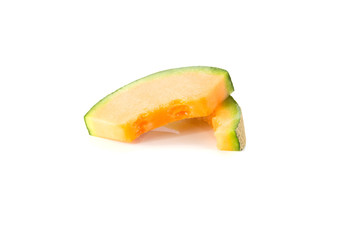 Melon orange on a white background.