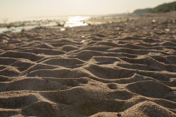 baltic sea coast beach in summer day