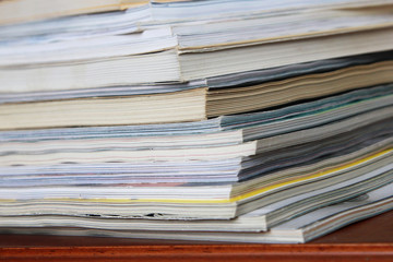 Stack of magazines