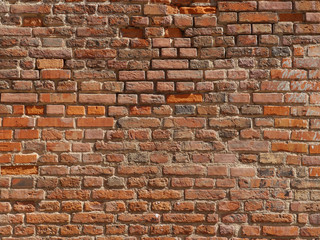 Mauerwerk aus alten Ziegelsteinen