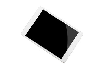 white tablet pc on white background