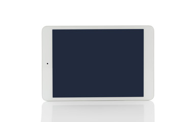 white tablet pc on white background