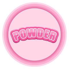 Label for powder. Bright premium design. Vector Illustration.
