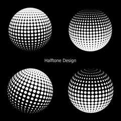 3D vector halftone spheres