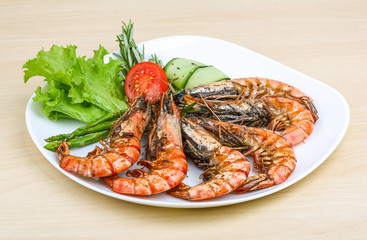 Grilled prawns