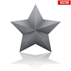 Black five-pointed star. vector illustration
