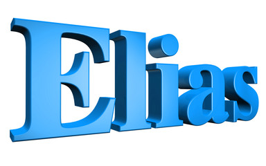 3D Elias text on white background