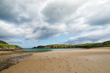 Beautiful beach landscape in scotland