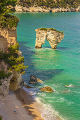 Baia dei Mergoli beach .MATTINATA (Apulia), - ITALY-Also known 'Baia Delle Zagare' (Orange flowers...