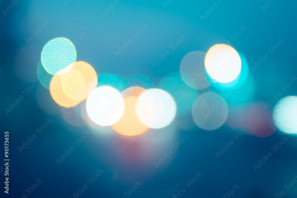 Poster Abstract blur bokeh background light