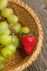 Grapes and strawberry