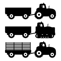 Vector set. Tractors.