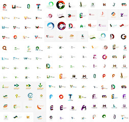 Mega set of letter logos