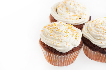 Cupcakes with whipped cream
