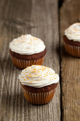 Cupcakes with whipped cream