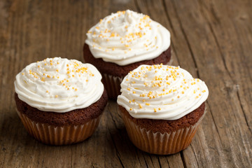 Cupcakes with whipped cream