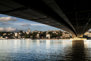 Panorama of Belgrade with river Sava
