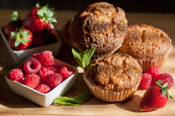 Muffins with berries