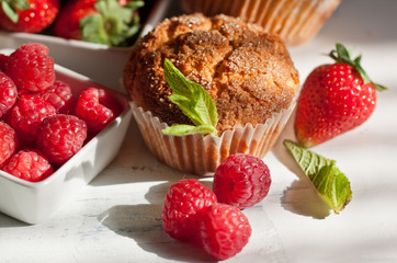 Muffins with berries