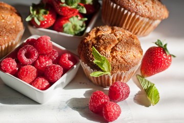 Muffins with berries