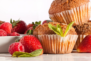Muffins with berries