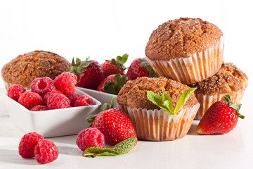 Muffins with berries