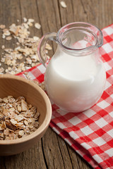 Muesli and milk