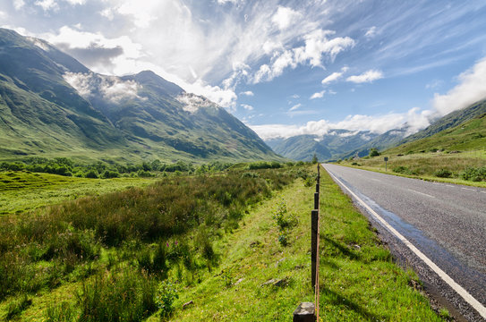 Scottish mountain highlands landscape