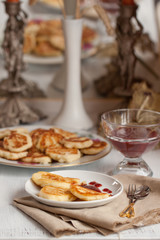 Breakfast with pancakes