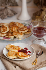 Breakfast with pancakes