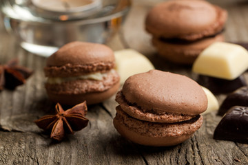 Chocolate macarons