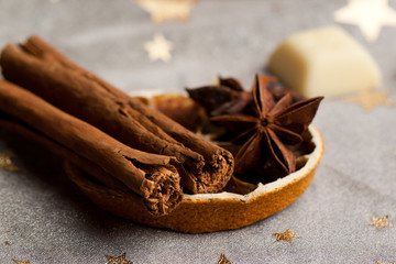 Cinnamon, anise, orange